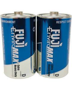 Fuji Batteries 3100BP2 EnviroMax D Extra Heavy-Duty Batteries, 2 pk