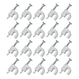 RCA RCAVH102RV 20PK COAX CABLE CLIPS WHT